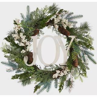Nästan naturlig W1263 24 i jul Joy Greenery Holiday Artificial Wreath