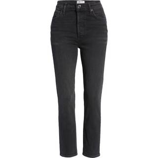 Agolde Riley high-rise cropped slim jeans - black - L-XL