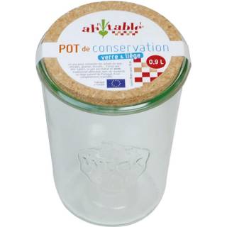 Ecodis Opbevaringsglas Med Kork Låg 0,9L (1 stk)
