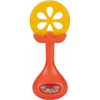 BabyOno Have Fun Teether tyggelegetøj, bidering med rangle Juicy Orange 1 stk. - 1 stk.