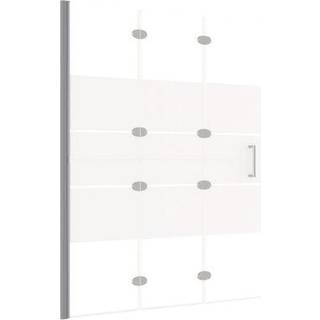 foldbar bruseafskærmning 100x140 cm sikkerhedsglas hvid