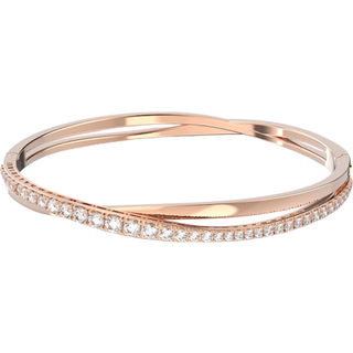 Twist Armband, Weiß, Roségold-Legierungsschicht