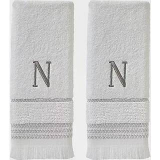 SKL Home Casual Monogram H?ndkl?det s?t n 16x26 Hvid 2 t?lling