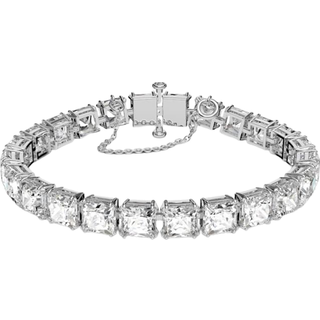Millenia Armband, Kissenschliff, Klein, Weiß, Rhodiniert
