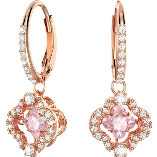 Una Drop-Ohrhänger, Glücksklee, Rosa, Roségold-Legierungsschicht