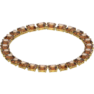 Millenia Halskette, Kissenschliff, Braun, Goldlegierungsschicht