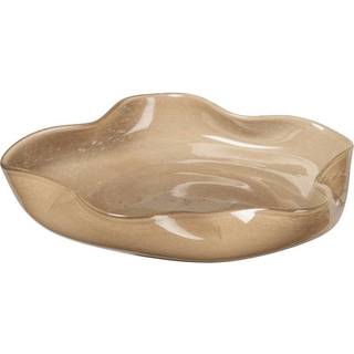 Broste Copenhagen Esther Dekorativ Skål 30 Cm - Serveringsskåle Mundblæst Glas Mojave Desert Sand - 14485030