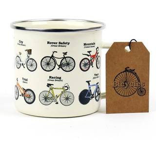 Gift Republic Enamel Mug Bikes - Krus