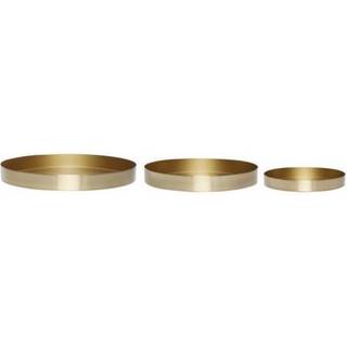 Hübsch Bakke 3-pak Metal-messing