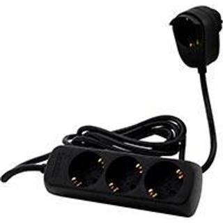 REV Multiple Socket Outlet 3+1-fold 2m black Powersplit