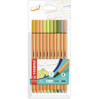 Stabilo Point 88 tegnebog II Pen S?t p? 10 pakke med 10 trendy farver multicolor