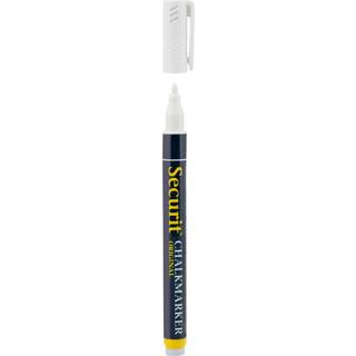 Securit kridt marker 1-2mm, sæt a 7 hvide