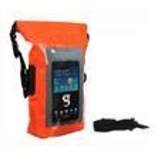 Geckobrands Vandtæt telefon -tote med 2L tør taske og justerbar rem - Beskyt din telefon og værdigenstande, mens du er på farten Neon Orange