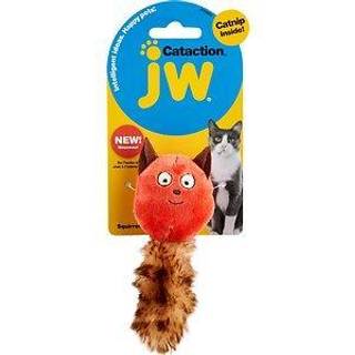 JW Cataction Catnip Squirrel Red/Brown