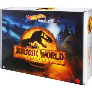 Hot Wheels Jurassic World Dominion 1:64-skala 5-pak karakterbiler - Beta Giganotosaurus, T-Rex, Triceratops og Velociraptor