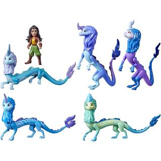 Disney Raya og den sidste drage Sisu familiepakke: 5 stykker dragelegetøj + Raya-dukke til børn fra 3 år (F3500)