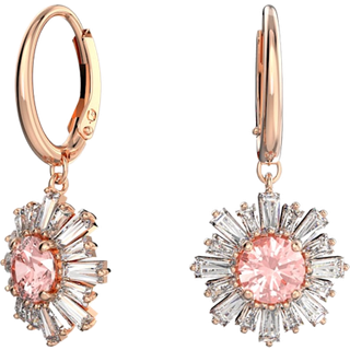 Idyllia Drop-Ohrhänger, Verschiedene Schliffe, Sonne, Rosa, Roségold-Legierungsschicht