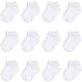 Hudson Baby Unisex Cotton Rich Newborn og Terry Socks White No-Show 0-6 måneder