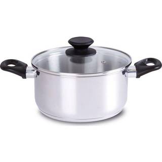 Royal Gryde i rustfrit stål - 3.5 L - Inkl. glaslåg med damphul