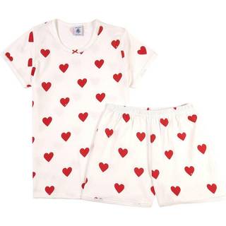Petit Bateau Hjertemønstret Pyjamas Hvid 2 Y  Hvid  2 år  kvinde