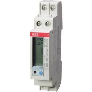 ABB Måler kWh, 1-polet+nul, direkte måling klasse 1, 40A, 230V AC, ikke MID, 1000puls/kwh, 17,5mm bred