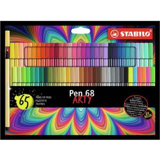 STABILO - Pen 68 ARTY cardboard wallet of 65 colors