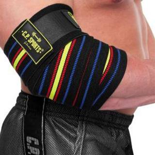 Elbow Wraps Pro, 1.3 m, black/blue/red/yellow, C.P. Sports