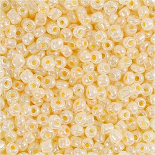 Rocaiperler elfenben 25g hulst 0,6-1,0mm (På lager i varehus)