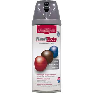 Plasti-kote Twist, Blank 21101 - Mellem Grå 400ml ✓ På lager - klar til levering og afhentning