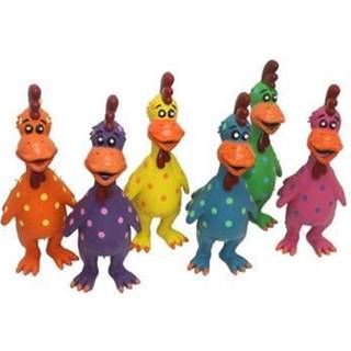 Multipet's 11,5-tommer latex polka prikker Globken kylling hundeleget?j assorteret farve - 1 antal