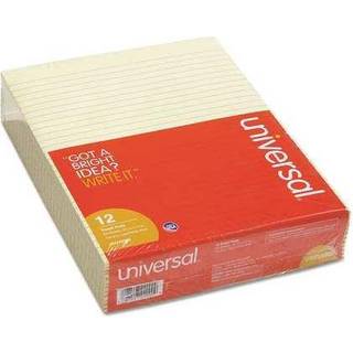 Universal Unv22000 50-ark 8,5 tommer. X 11 tommer. Bred/juridisk regellimstop puder-Canary-Yellow (1 dusin)