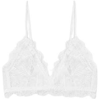 Lace Bra With Trim - Ivory L