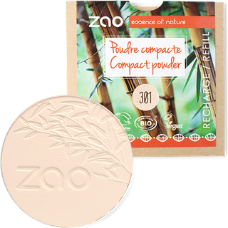 Zao Ansigt Mineral powder Refill Compact Powder 301 Ivory 9 g () - 9 g