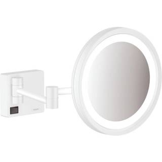 hansgrohe AddStoris Barber-/kosmetikspejl med LED-lys i mat hvid