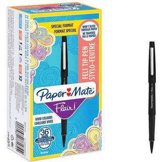 Paper Mate Flair Felt Tip Pens | Medium Point (0.7mm) | Black | 36 Count