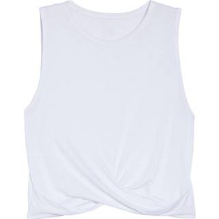 Alo Yoga Cover draped jersey crop top - white - L