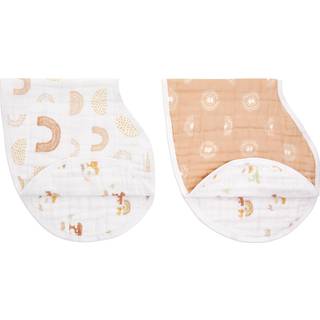 Aden + Anais aden + anais White 100% Cotton Muslin Keep Rising Burpy Bibs 2 Pack
