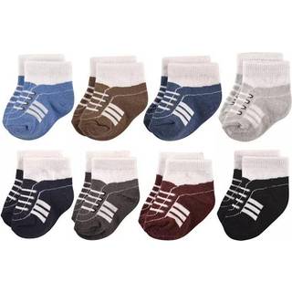Hudson Baby Baby Boys Cotton Rich Newborn og Terry Casual Socks Sneaker Navy Gray 6-12 m?neder os