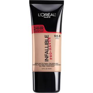 L'Oreal Paris Cosmetics Makeup Infallible Pro-Matte Liquid Longwear Foundation Shell 1 fl oz.