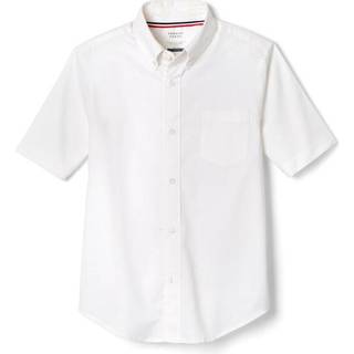 Franske toast drenge kort ?rme oxford kjole shirt (standard hvid 20 husky