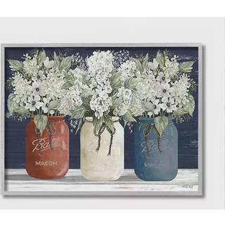 Stupell Industries Americana Blomsterbuketter Rustikke blomster Country Pride Indrammet Giclee Art Design af Cindy Jacobs