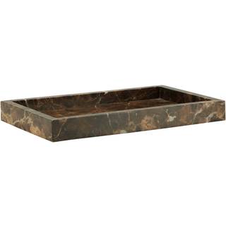 Cozy Living bakke i brun marmor - 45x25 cm