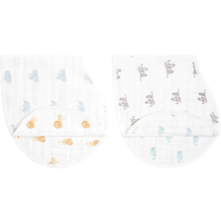 Aden + Anais aden + anais White Cotton Muslin Burpy Bibs 2 Pack