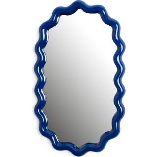 &k Amsterdam Mirrors And Clocks - 'Zigzag' mirror, blue in Blue Polyresin, glass