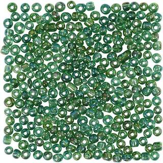 Grøn Olie Rocaiperler 3 mm - 25g til Smykkefremstilling