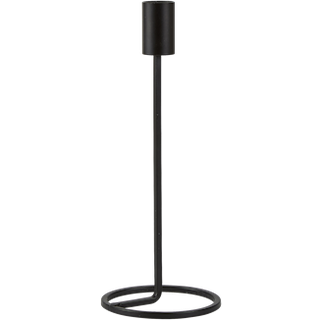 Lysestage 23cm Dia10cm Sort Metal