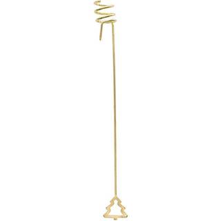 træ lysholder, guld