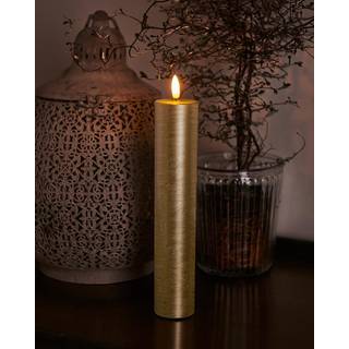 Sirius Sille Exclusive LED-stearinlys 1 stk. guldfarvet Ø 5 x H 25 cm.