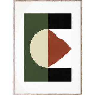 Paper Collective Mountain Plakat 30x40 Cm - Plakater Syrefrit Papir Grøn - 16009