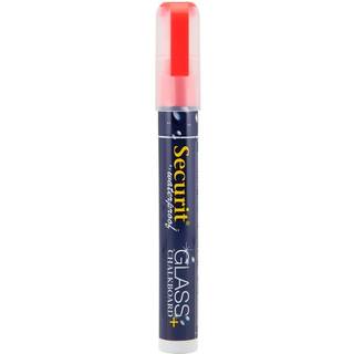 Securit kridt marker vandfast 2-6mm skrå spids rød
